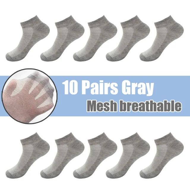 10 Pairs Solid Color Women Socks Breathable Sports socks Casual Boat socks Comfortable Cotton Ankle Socks Size 36-44 white black Navy Blue