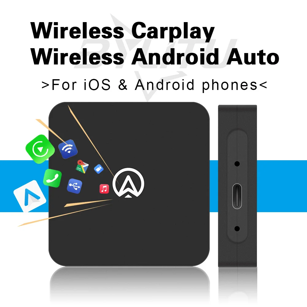 Mini 5.0 Small Box Wireless Android Auto Wireless Carplay Adapter Bluetooth Dongle Plug And Play Adatto Per Volvo Toyota Ford