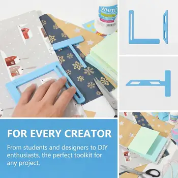 Kit di 6 strumenti per rilegatura e scrapbooking per principianti, facile da usare, ottimi stencil, guida per il taglio, può essere trasformato in un quaderno