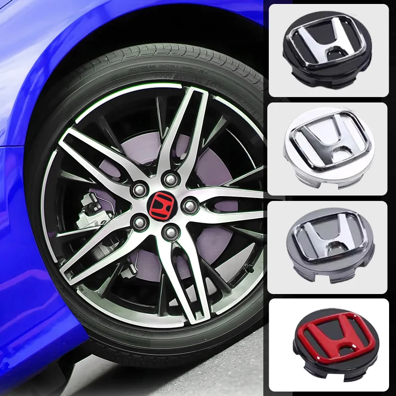 Wheel Hub Covers 4pcs 69mm Car Wheel Center Hub Center Cap Rim Hub Dustproof Cover Emblemem For Honda Accord CRV XRV Civic Odyssey