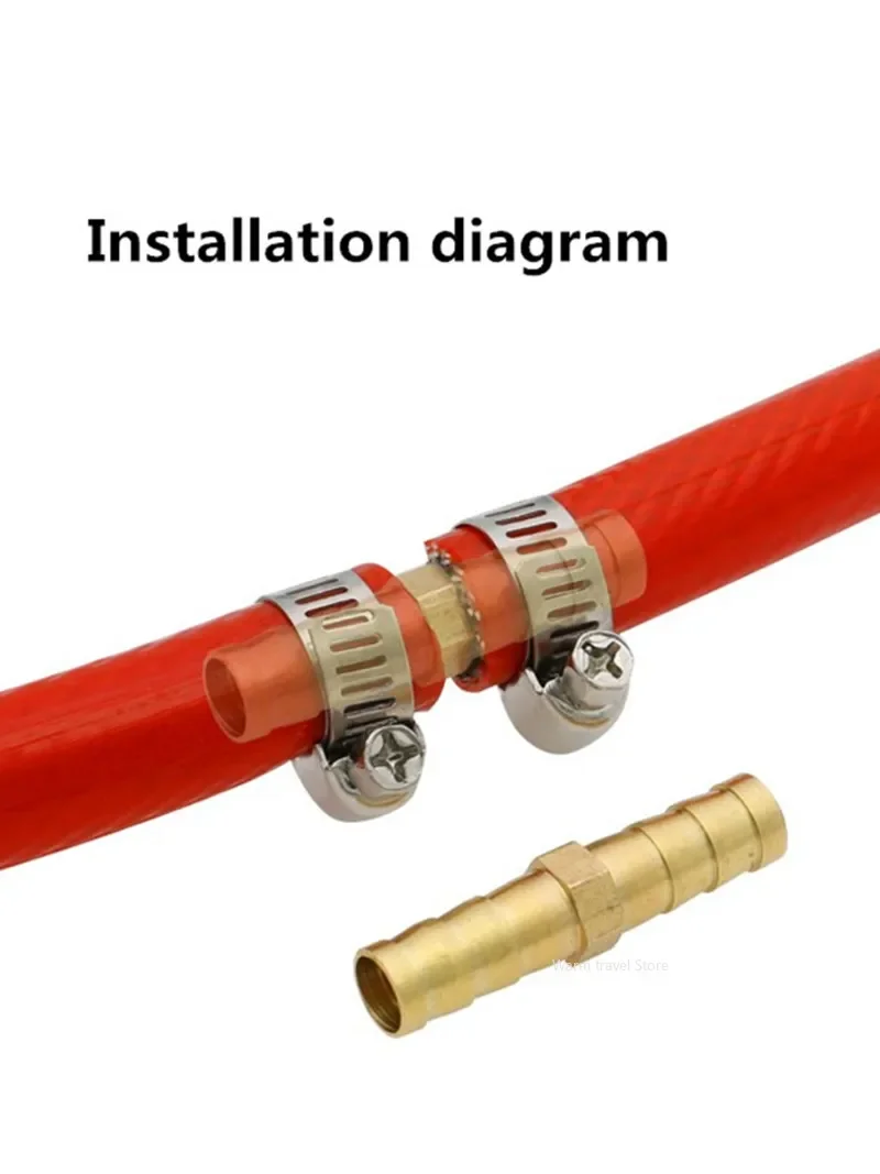 Gas Copper Barbed Coupler Connector Adapter Brass Straight Hose Pipe Fitting