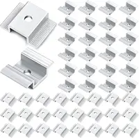 Colliers de fixation intermédiaires pour panneaux solaires 48/24/12 pièces, supports de panneaux photovoltaïques, clips solaires en aluminium pour panneaux PV, pour fixation de panneaux encadrés de 35-50 mm 1