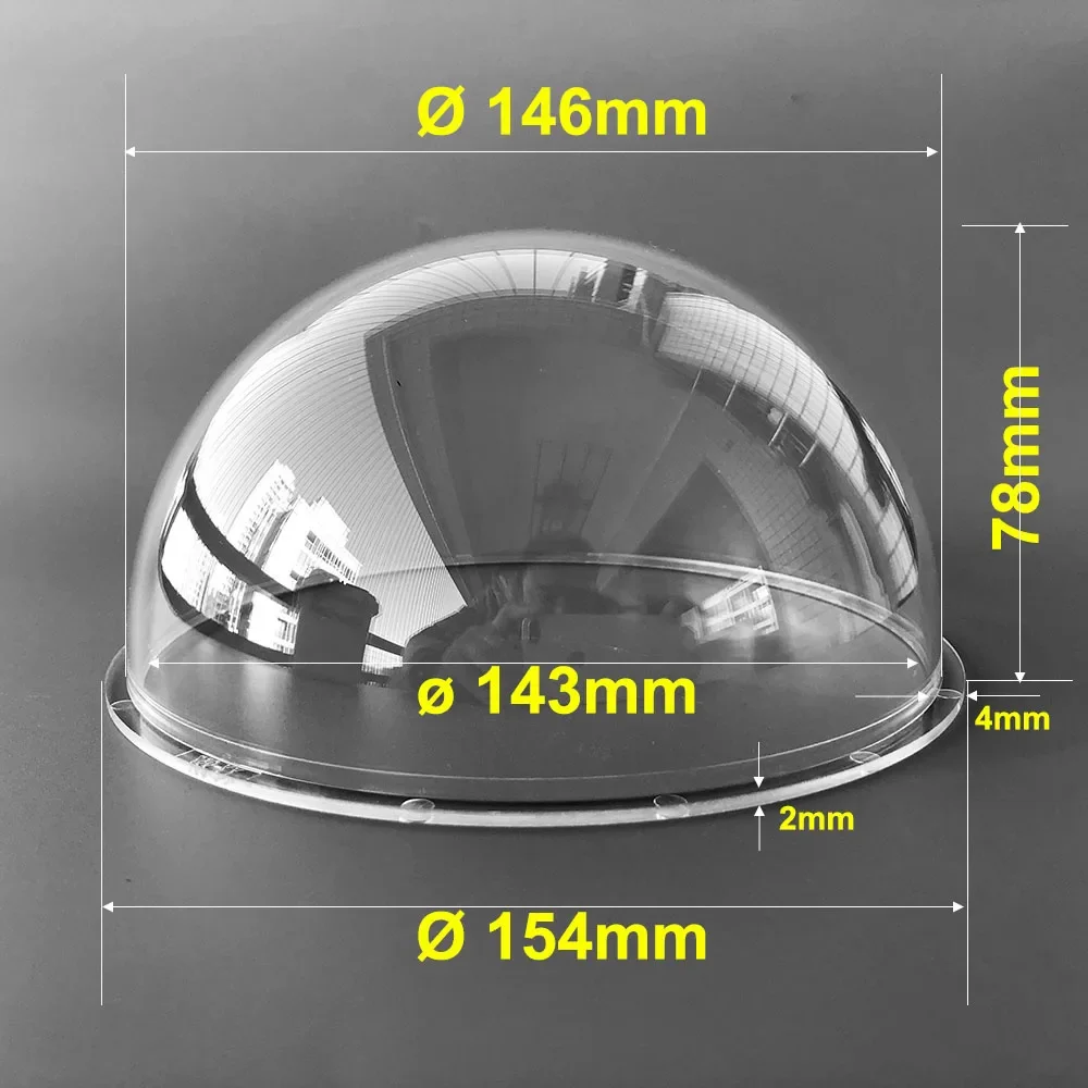6 Inch 154x78mm Speed Dome Camera Acrylic Waterproof Transparent Cover For Hikvision Samsung Surveillance Camera
