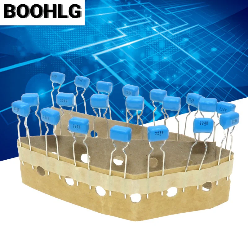 20PCS film capacitor 63V 0.22UF 224 63V 224J 220NF P = 5
