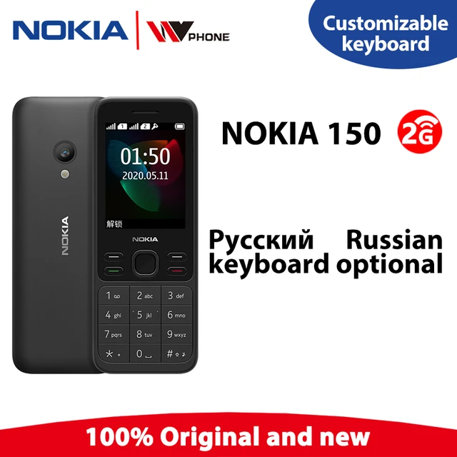Original and Cards inch SIM New Mobile 150 Bluetooth Dual Nokia Multilingual Phone 2G 2.4 FM