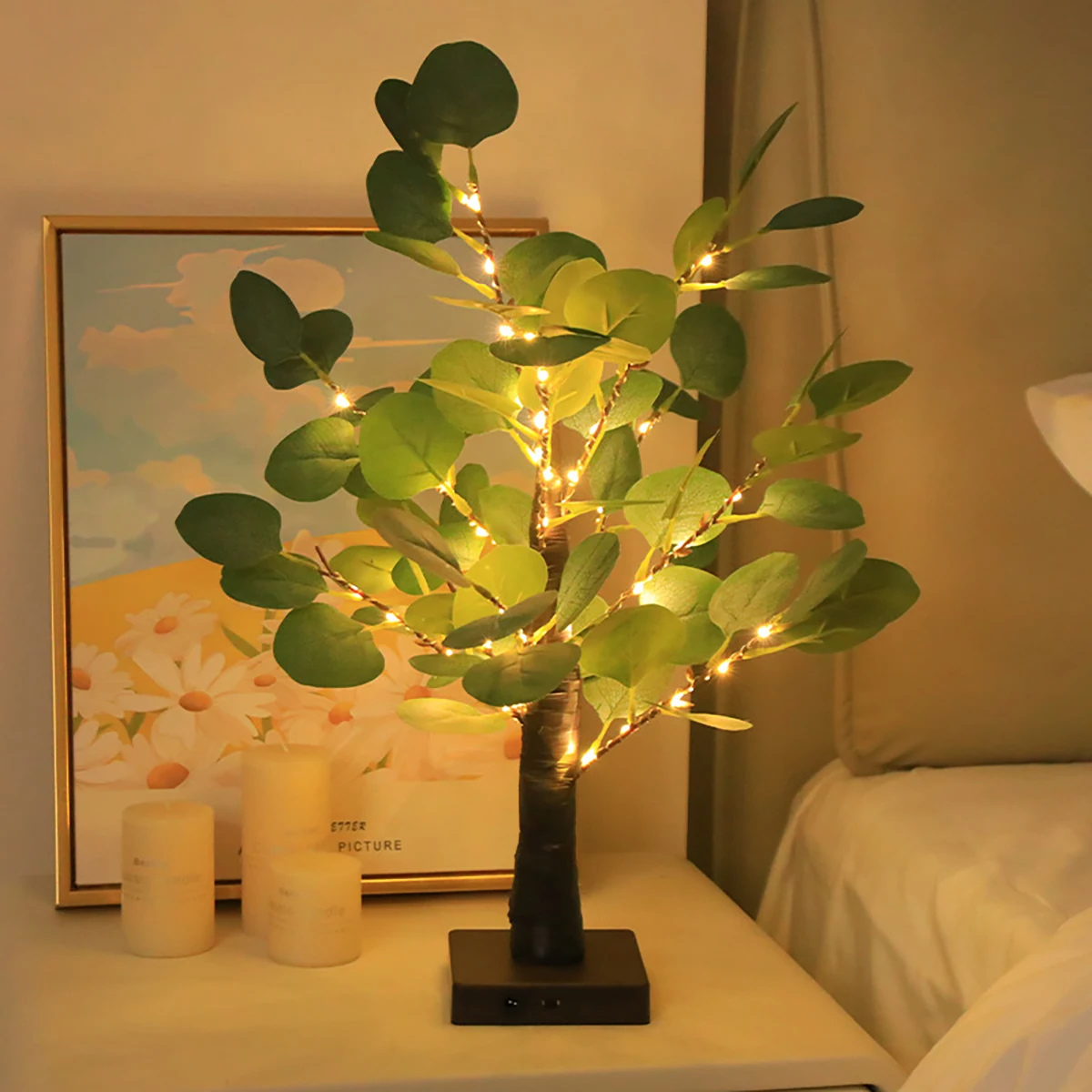 Eucalyptus Birch Tree Lights, Fairy Lights USB and Battery Powered Desktop Decorative Lights Suitable Christmas Decoration