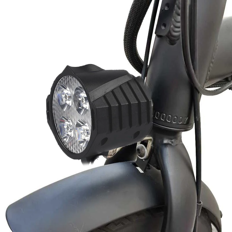 thumbnail image 2 of 2-in-1 LED Headlight & Horn For Electric Bicycles - 12V To 48V Universal E-Bike Front Lighting 2 of 12