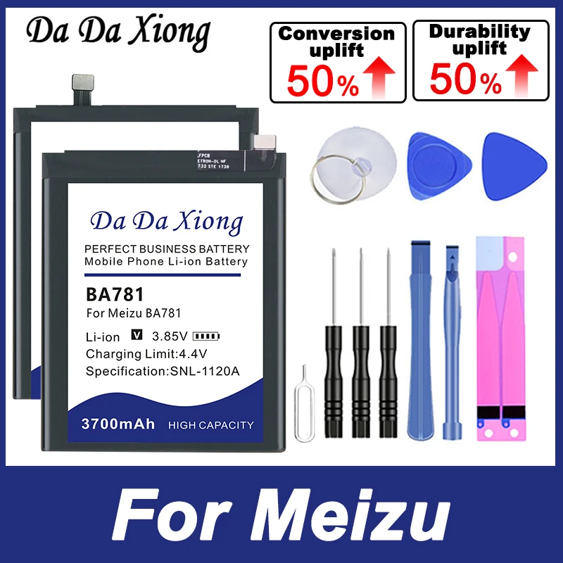 Аккумулятор BA781/BA928/BT62/BA851/B022 для MeiZu Meilan X/E3/MX2/16T/M3X/M040/M045/mlifepo4/M682Q/M928Q + инструмент