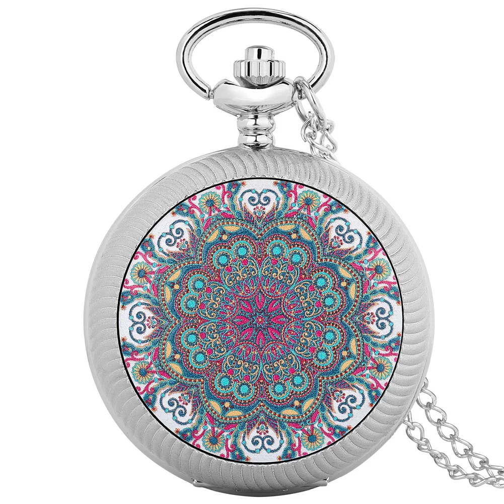 Silver Vintage Quartz Pocket Watch Rotable Hearts Patterns Full Hunter Necklace Pendant Pocket Clock Men Women New Arrival 2022