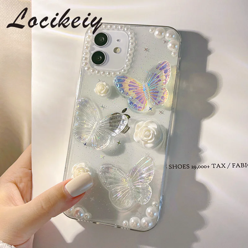 

Locikeiy новый французский ретро трехмерный клей в виде бабочки для iPhone14 в виде Капли клей в виде порошка аналогично для iPhone13 12 11 Pro