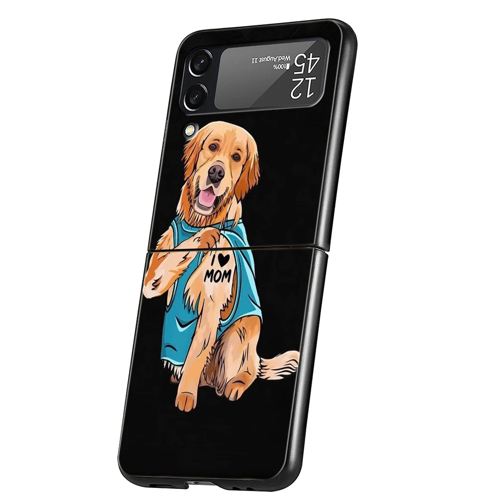 Cartoon Hunde Hard PC Handy hülle für Samsung Galaxy Z Flip 5 4 3 schwarze Abdeckung für Galaxy Z Flip 6 faltbare stoß feste Hüllen Fundas – Detail 6