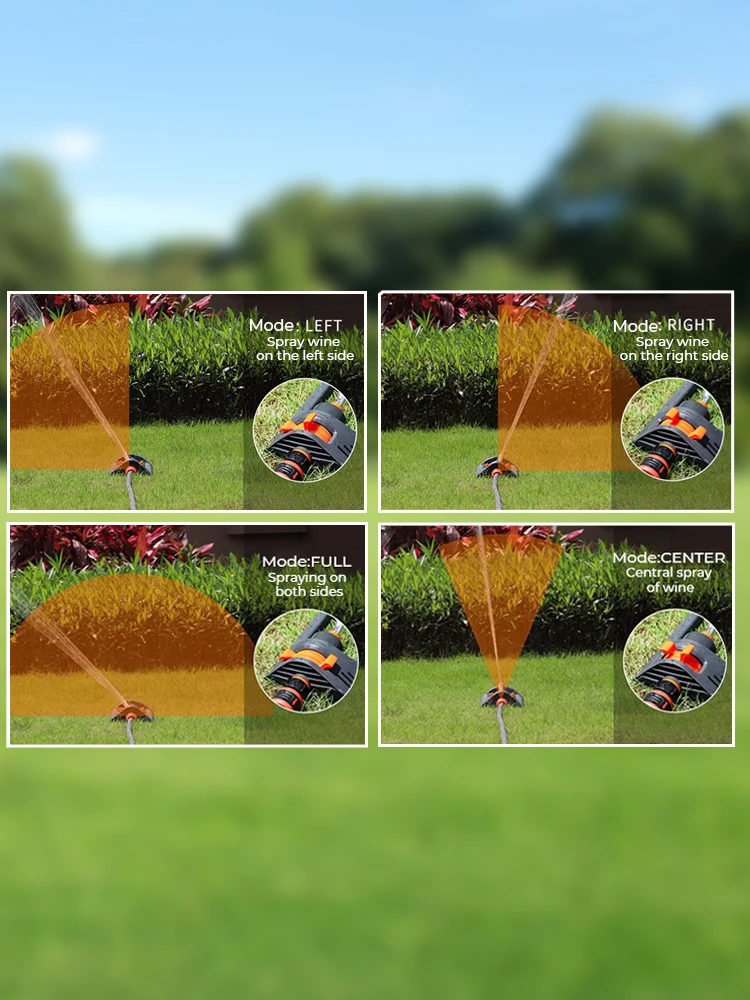 Oscillating Sprinkler Indestructible Rustproof Automatic Swing Irrigation Sprinkler 4 Modes for Large Lawn Yard and Garden Gass