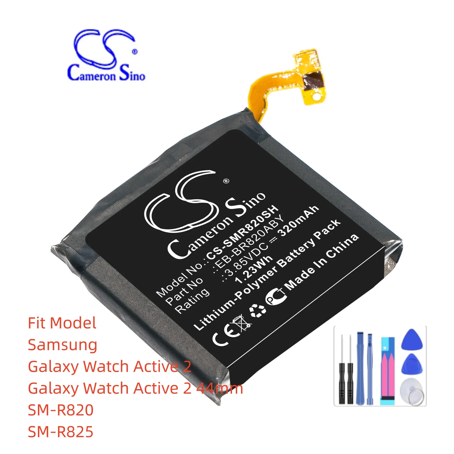 Batteria Smartwatch Per Samsung Galaxy Watch Active 2 Galaxy Watch Active 2 44Mm Sm-R820 Sm-R825 Eb-Br820Aby Gh43-04966A 3.85V