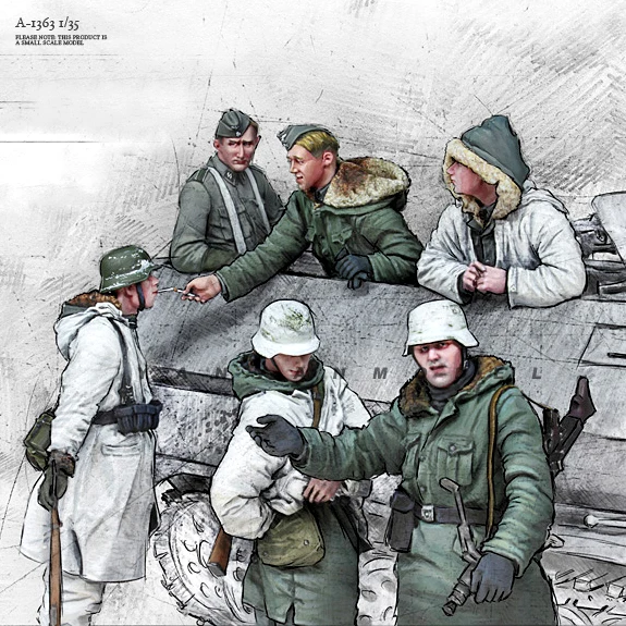 

1/35 смоляные модели солдат, бесцветные и самособранные строительные фигурки