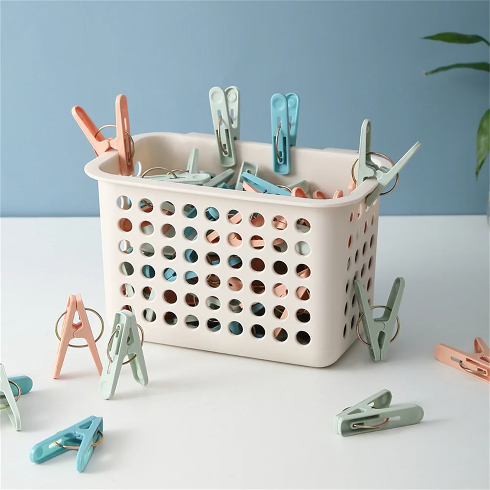 Windproof clothespins air drying clothes socks underwear fixed pins for household small clips food snack bag sealing 30pcs