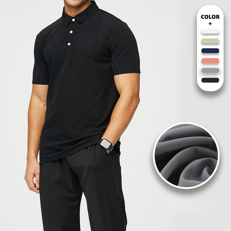 

A215-51 Solid color sports fitness polo shirt for men