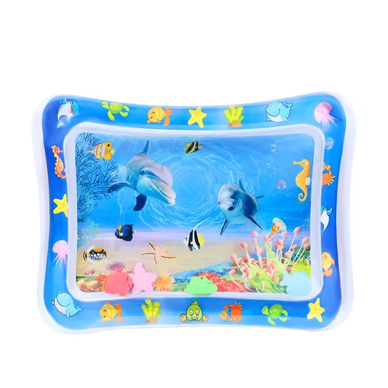 Baby Inflatable Mat Swimming Ring Crawling Pad Sitting Pad Ocean Life Theme Play-Inflatable Toys From China