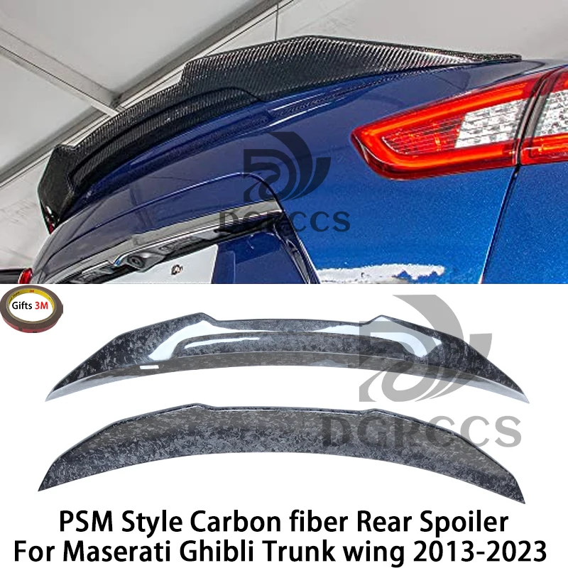 

For Maserati Ghibli PSM Style Carbon fiber Rear Spoiler Trunk wing 2013-2023 Forged carbon Honeycomb Carbon fiber