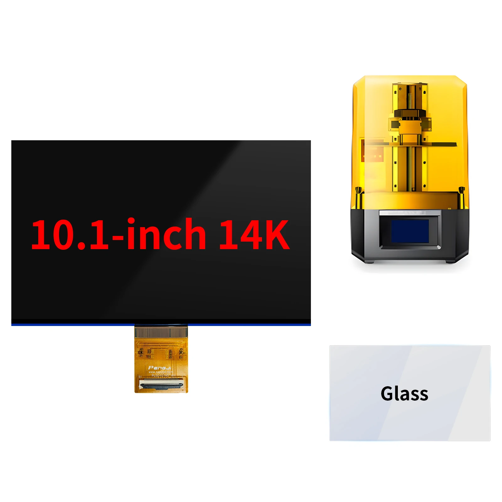 10.1 inch 14K for Anycubic Photon Mono M5s Pro / Mono M7 Pro Monochrome Original LCD Screen Replacement 3D Printer Part