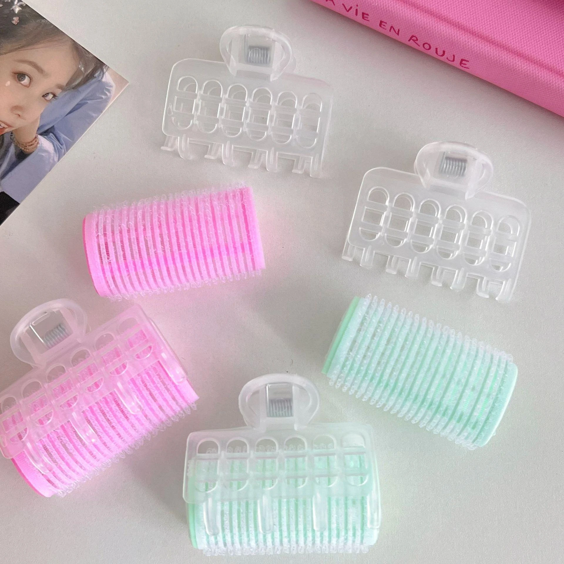 3Pcs/Lot Hair Rollers Bang Roll Curler Hair Curler Plastic Self adhesive Hair Curling