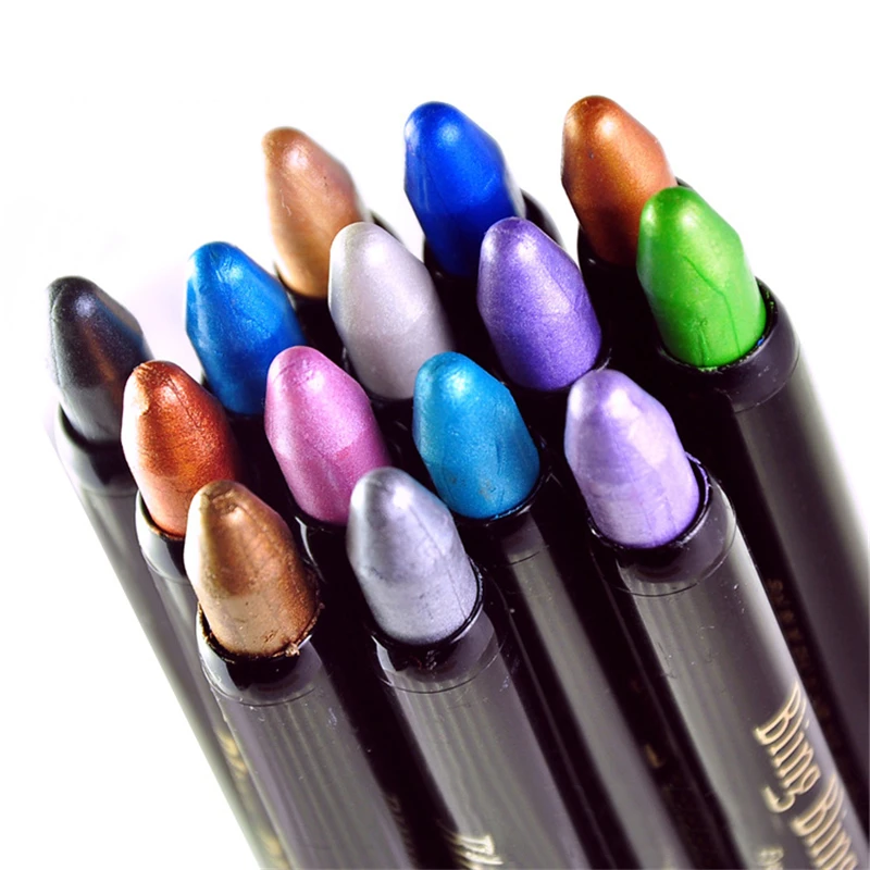 15 Colors Eyeshadow Pencil Waterproof Long Lasting Eye Highlighter Shiny Colorful Pearlescent Eyeshadow Pen Cosmetics eyeshadow pencil eyeshadow pen