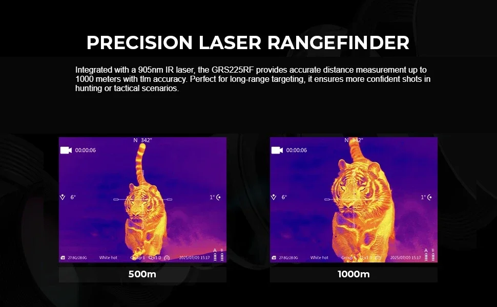 Thermal night vision scopes for hunting 50Hz thermal imager Monocular with LRF W
