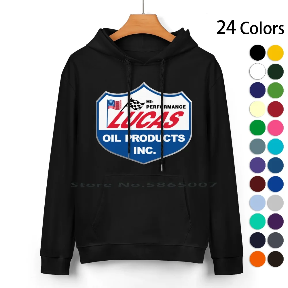 Lucas Oil Racing Logo Essential T-Shirt Felpa Con Cappuccio In Puro Cotone Maglione 24 Colori Lucas Oil Racing Logo Essential 100% Cotone Con Cappucci