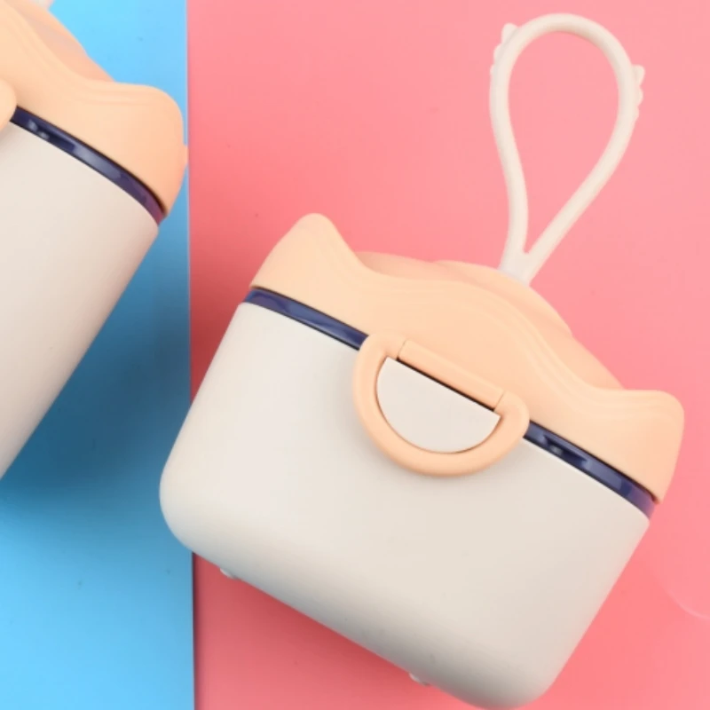 Tragbare Babynahrung Aufbewahrung sbox bpa kostenlose Formel Spender Cartoon Säuglings milchpulver Box Kleinkind Snacks Tasse Behälter – Detail 15