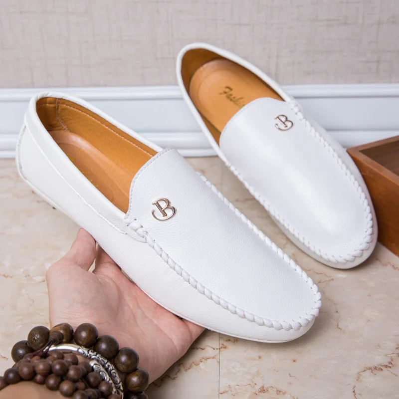 Leather Men Shoes Luxury Designer Casual Mens Loafers Man Moccasins Breathable Slip On Flats Driving Shoes Zapatillas Hombre 3