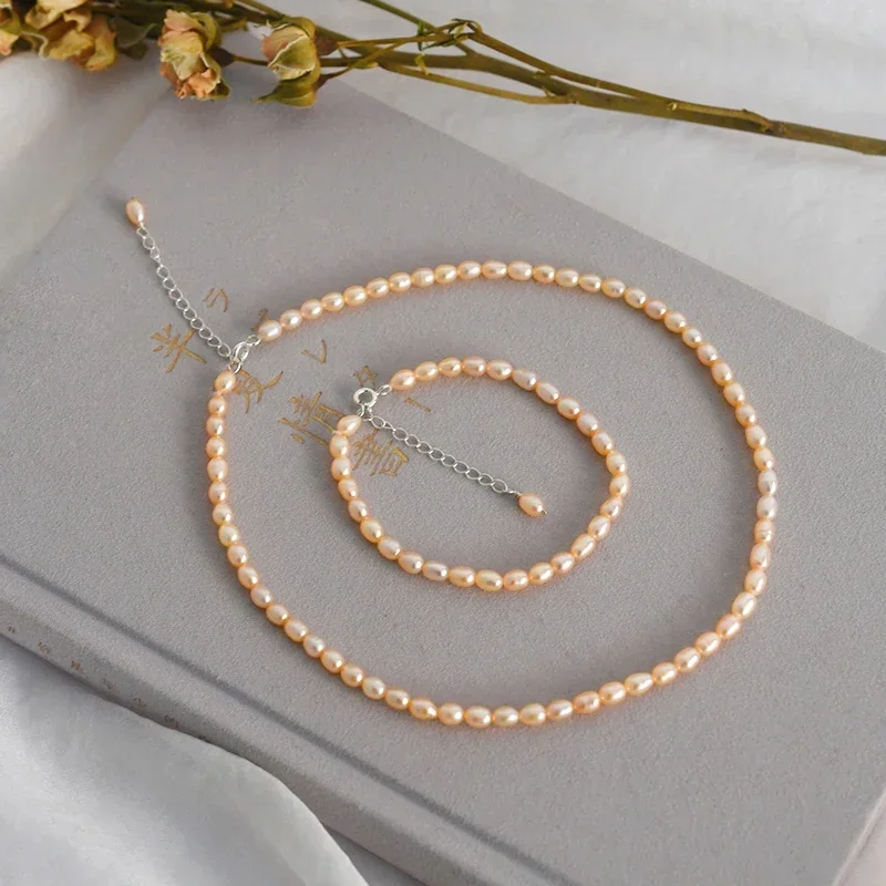ASHIQI Korean Style Natural Freshwater Pearl Bridal Jewelry Sets for Women Wedding 925 Sterling Silver Jewelry jewelry set silver jewelry silver jewelry set pearl jewelry