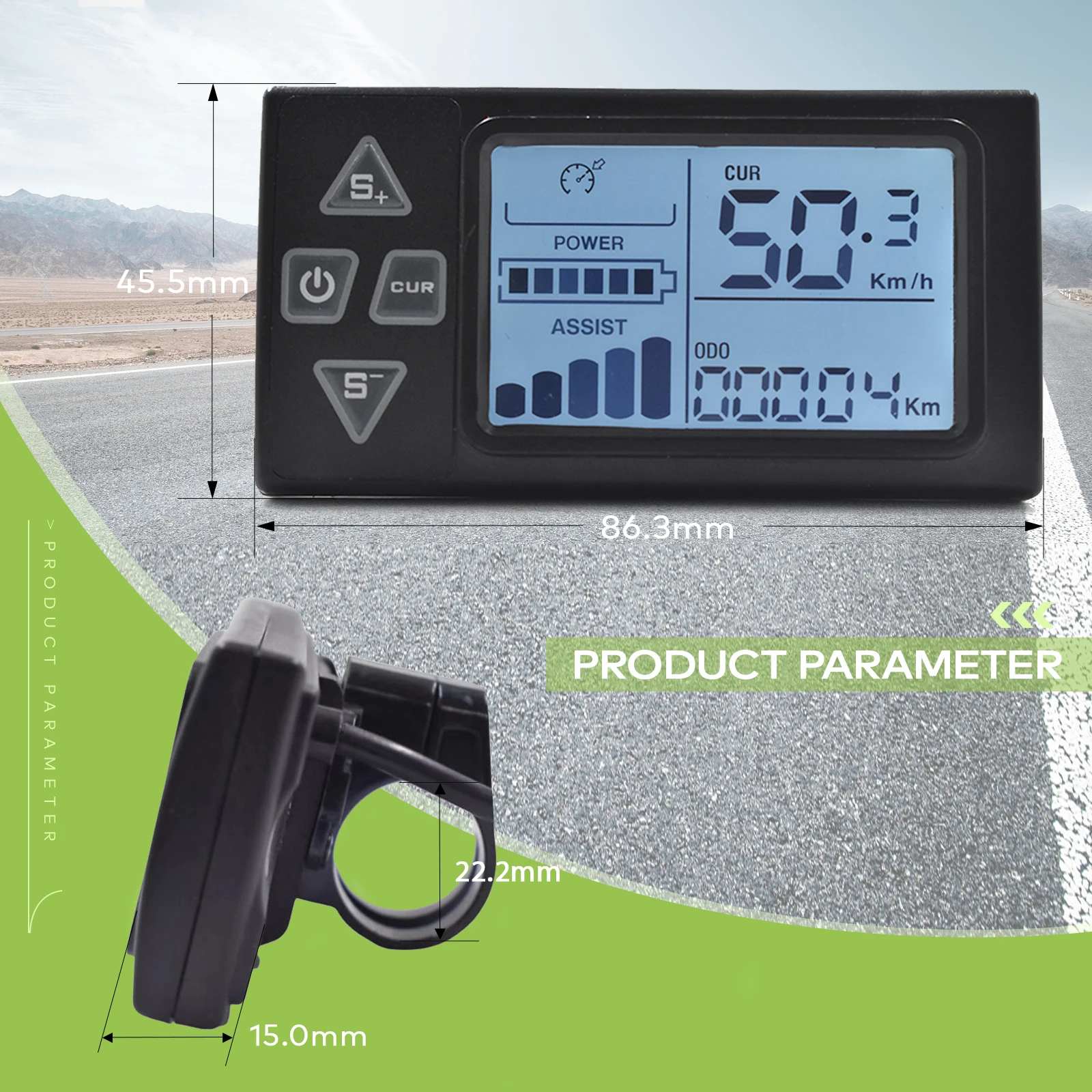 Bike Computer Electric Bike Parts S861 Electric Bike Computer Cycling Speedometer Ebike ANT+ Cadence Speed Smart Bicycle Odometer Roadbike MTB Bike Accessories