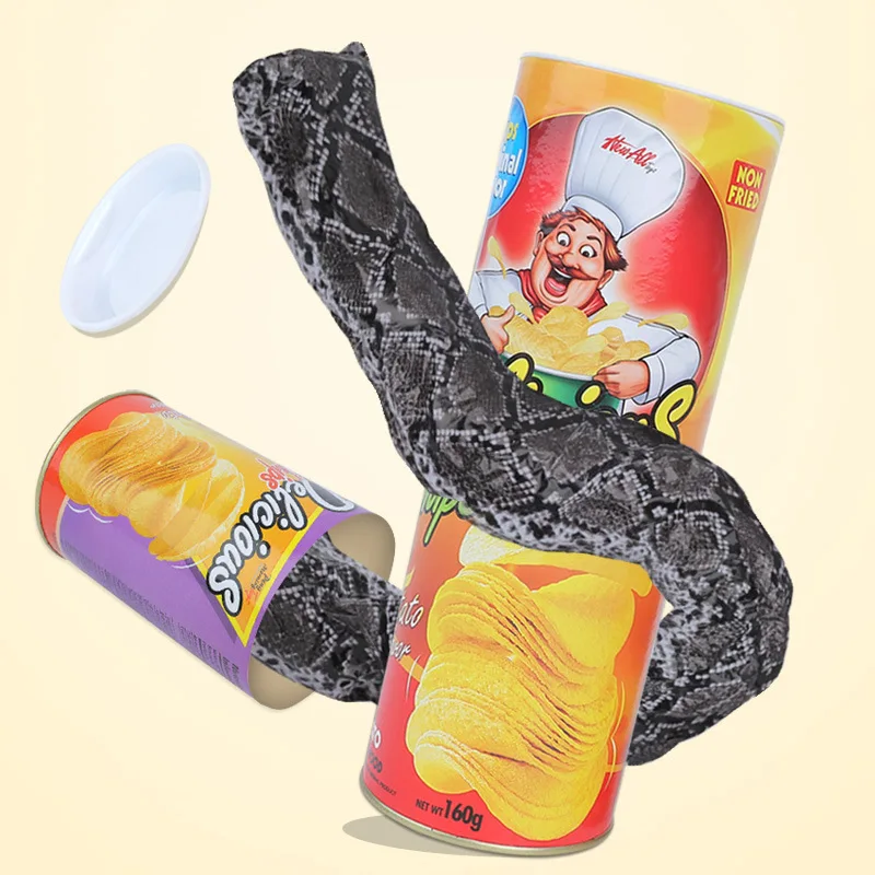 TJYONGHI The Potato Chip Snake Can Jump Spring Snake Toy Gift April Fool Day Halloween Party Decoration Jokes In A Can Gag Gift Prank,Potato Chip - View #9