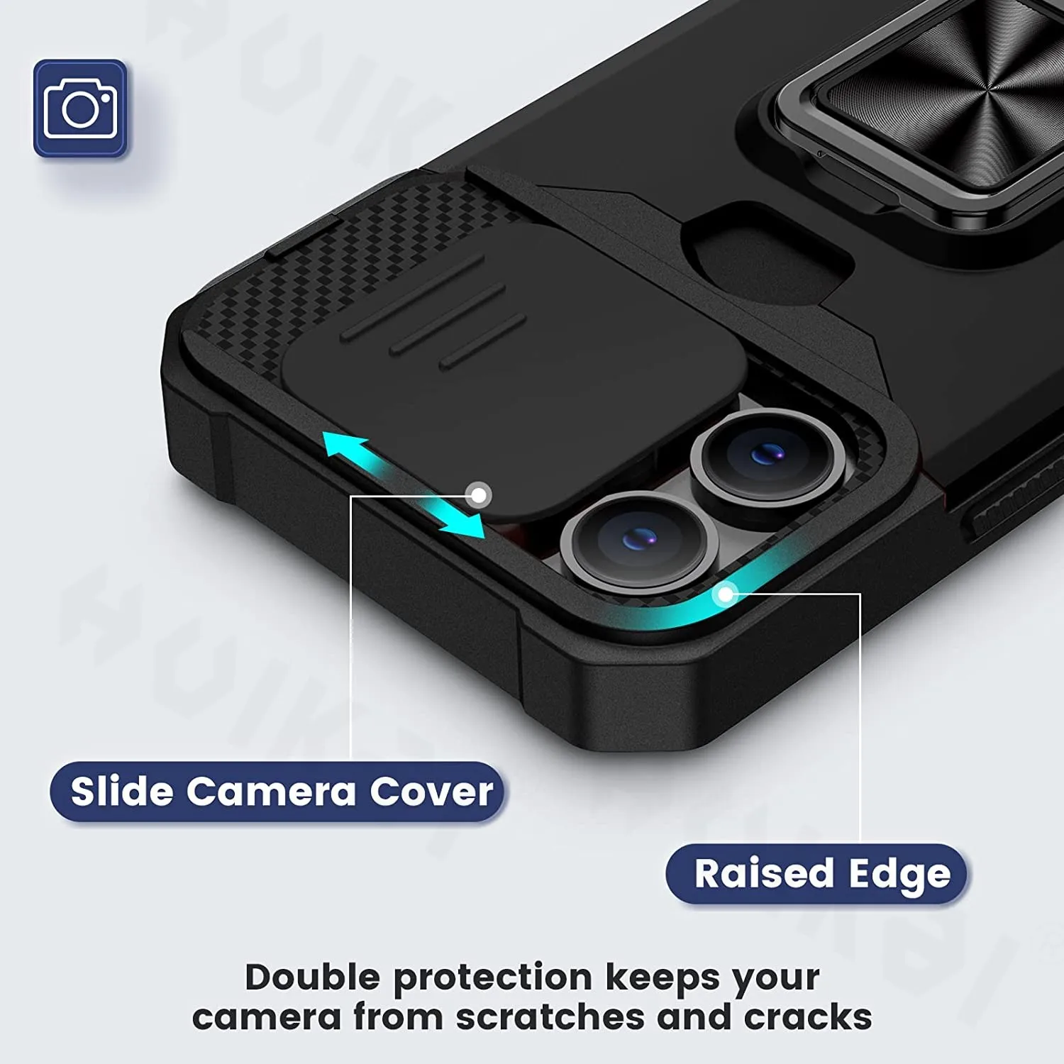 Misea Protector De Lente De Cámara Compatible Con IPhone 16 Pro/iPhone 16 Pro Max, Protector De Lente De Cámara De Vidrio Templado 9H, Protector De Pantalla De Anillo Individual De Metal - Foto 6