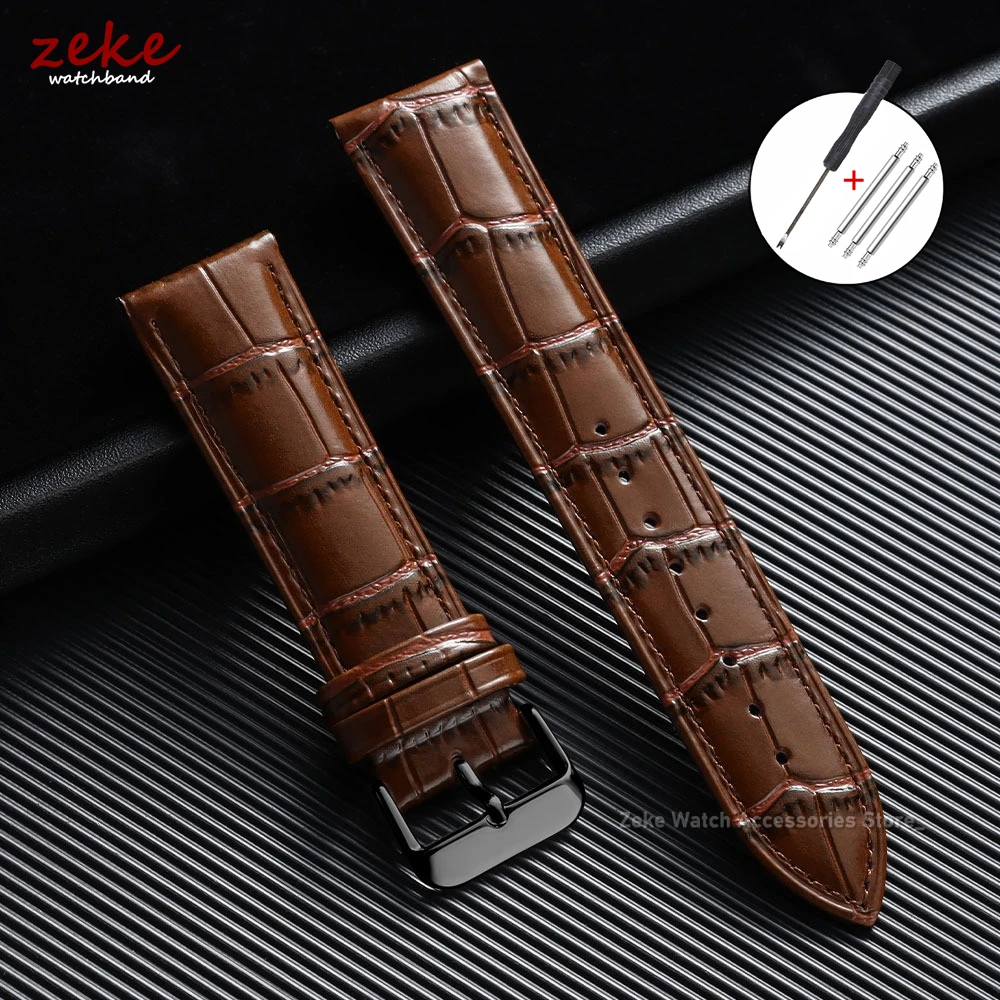 Elegant Leather Watch Band - Universal Slim Strap