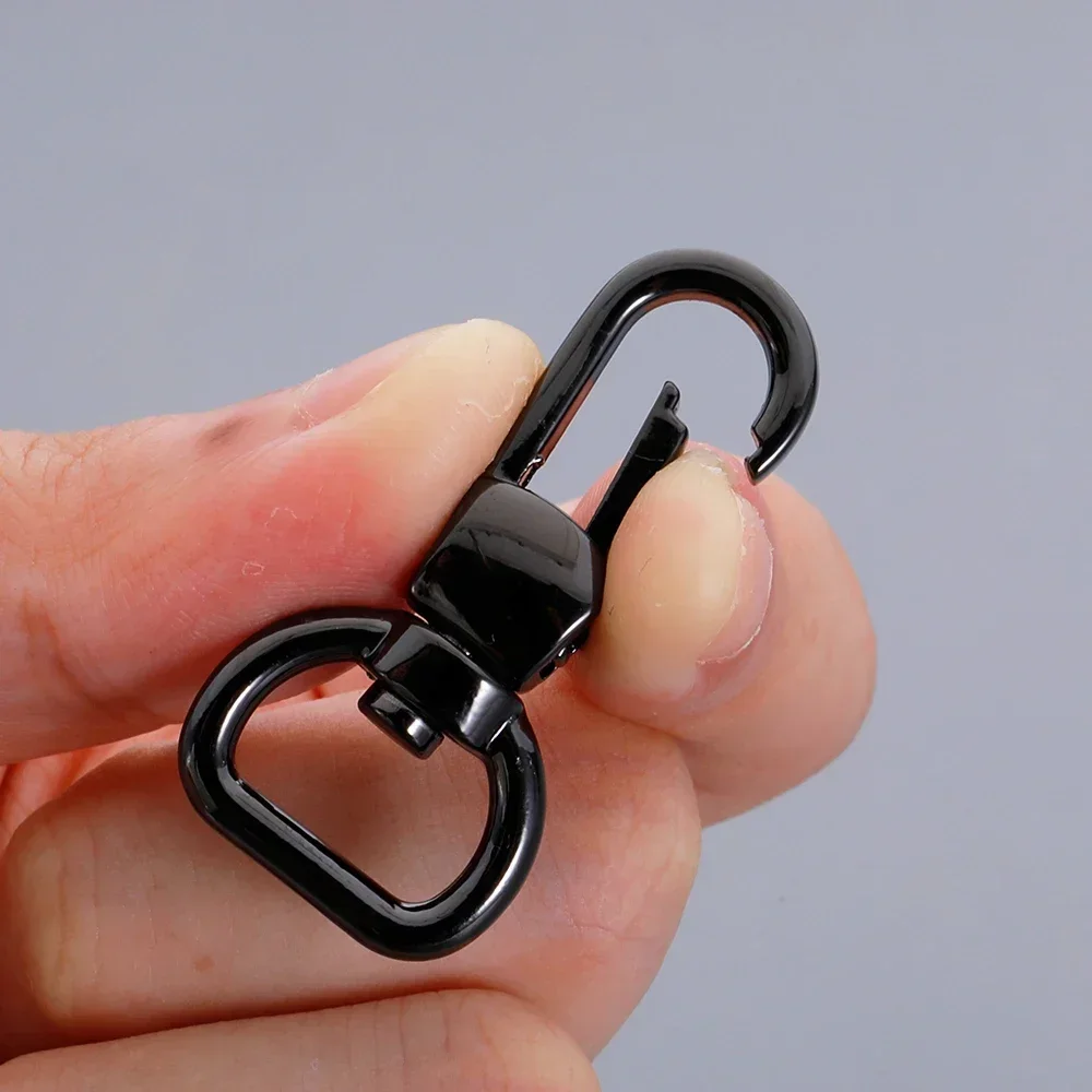 100pcs Metal Swivel O-ring Eye Snap Hook Trigger Clasps Clips for Leather Craft Bag Strap Belt Webbing Keychain Small Size