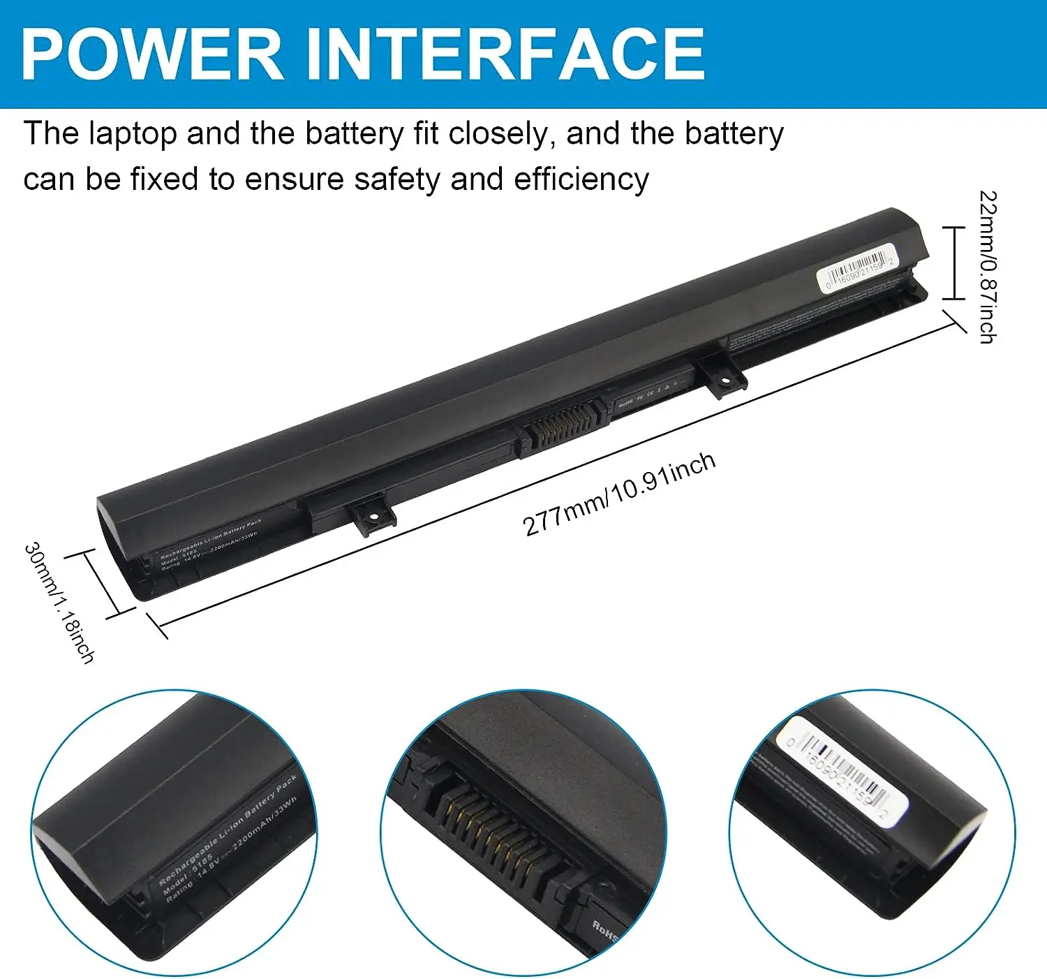 BVBH PA5185U-1BRS PA5186U-1BRS Batteria Per Toshiba Satelle C40-B C50-A C50-B C55-A C55-B C55D C55T L40-B L55-B L55D L55T  7