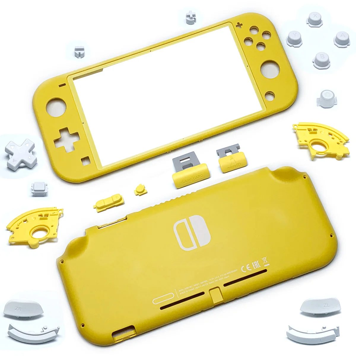 

Сменный пластиковый корпус чехол и кнопки для консоли Nintendo Switch Lite Передняя и задняя крышка лицевой панели-желтый