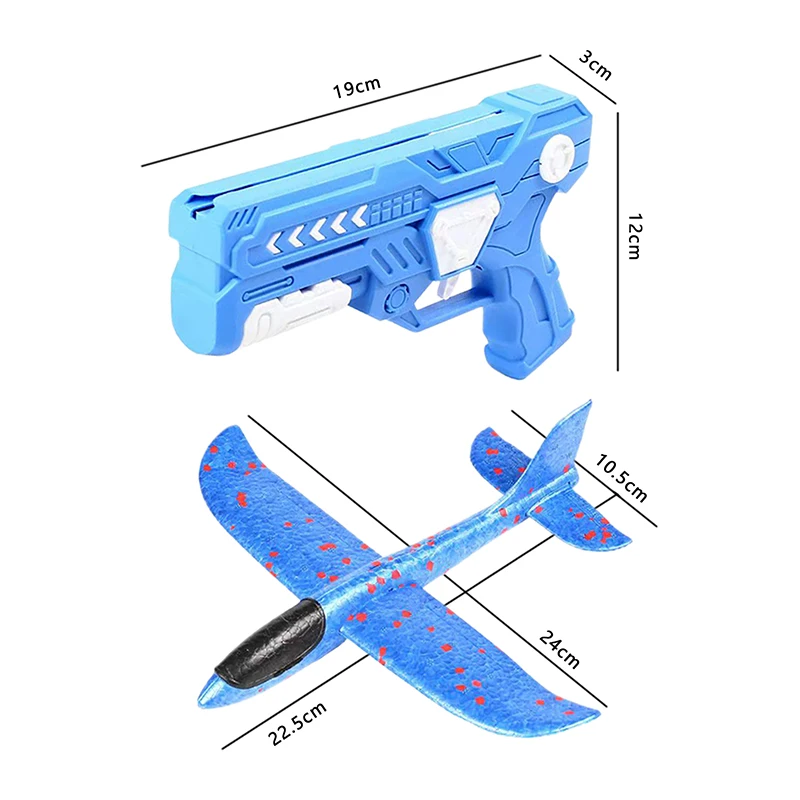 Children's Foam Ejection Aircraft Toys Parent-Child Interaction Foam Aircraft Park Fire Outdoor Sports Hand Toss Flying Toy Boys 4