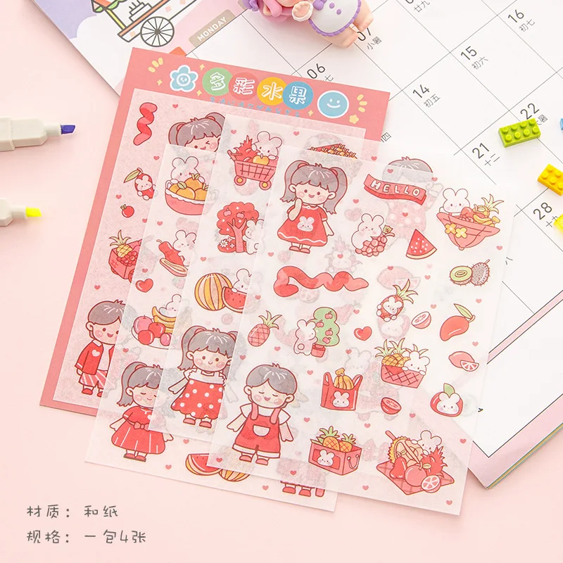 

Cartoon Cute Little Girl Stickers for School Student Funny Stickers