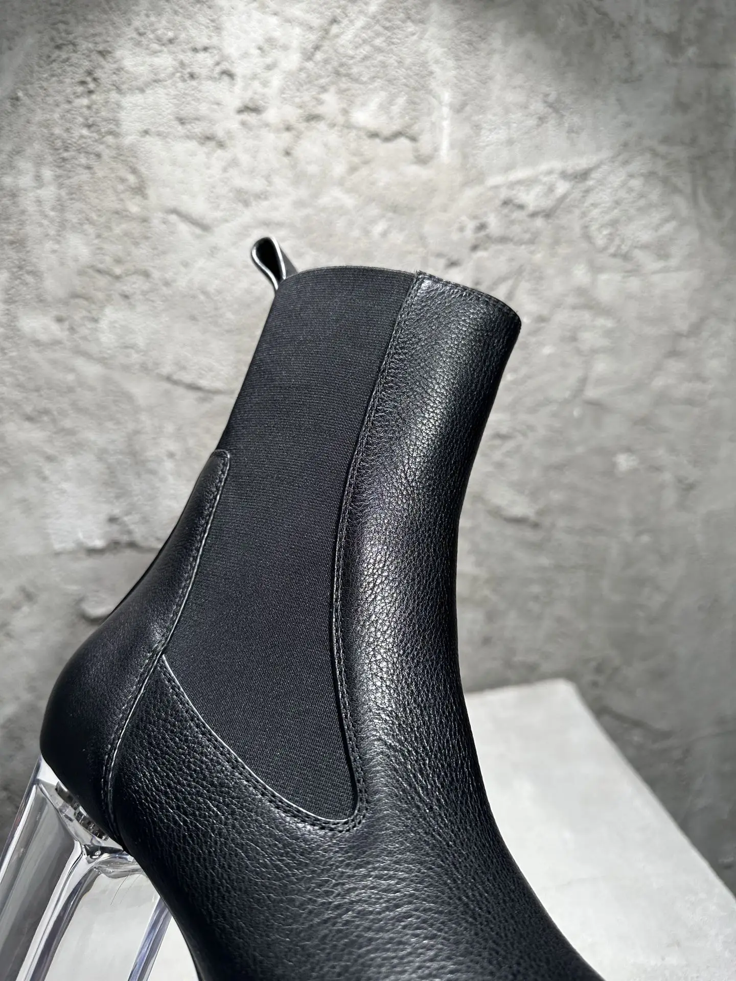 Owen Seak Men Platform Chelsea Kiss Boots High-TOP Genuine Leather Women High Heels Luxury Trainers Autumn Black Shoes images - 6