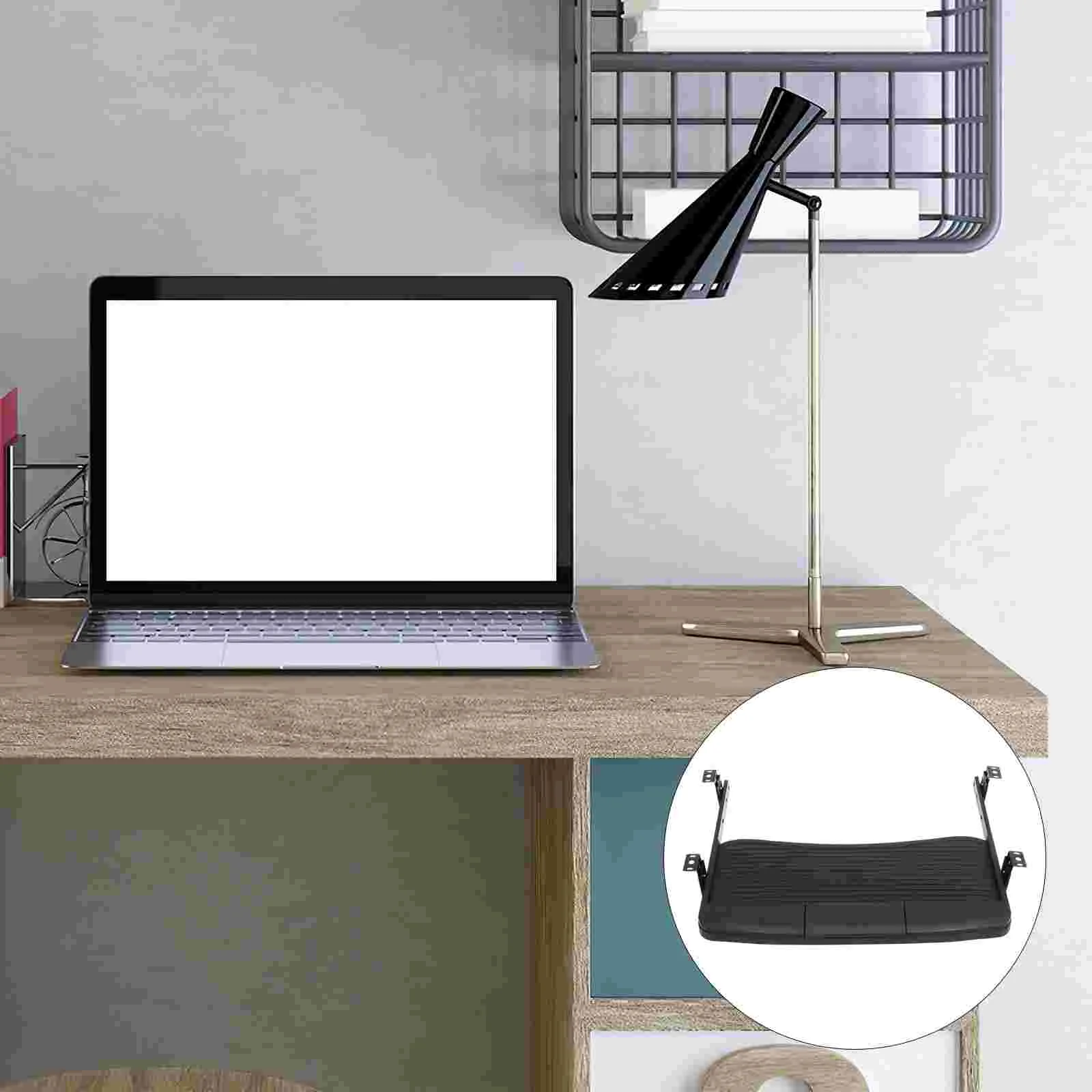 

Подставка под клавиатуру, эргономичная Выдвижная платформа для компьютерной мыши и клавиатуры, Черная
