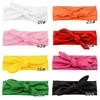 2024 New Baby Nylon Headband Soft Rabbit Bowknot Turban Hair Bands for Children Girls Elastic Headwrap Hair Accessories 6