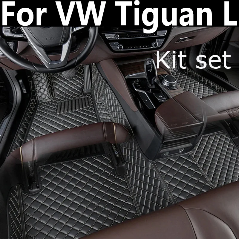 

Автомобильные коврики для Фольксваген Tiguan L PHEV 2019 2020 2021 2022, индивидуальные накладки на ногу, задняя крышка, аксессуары для интерьера