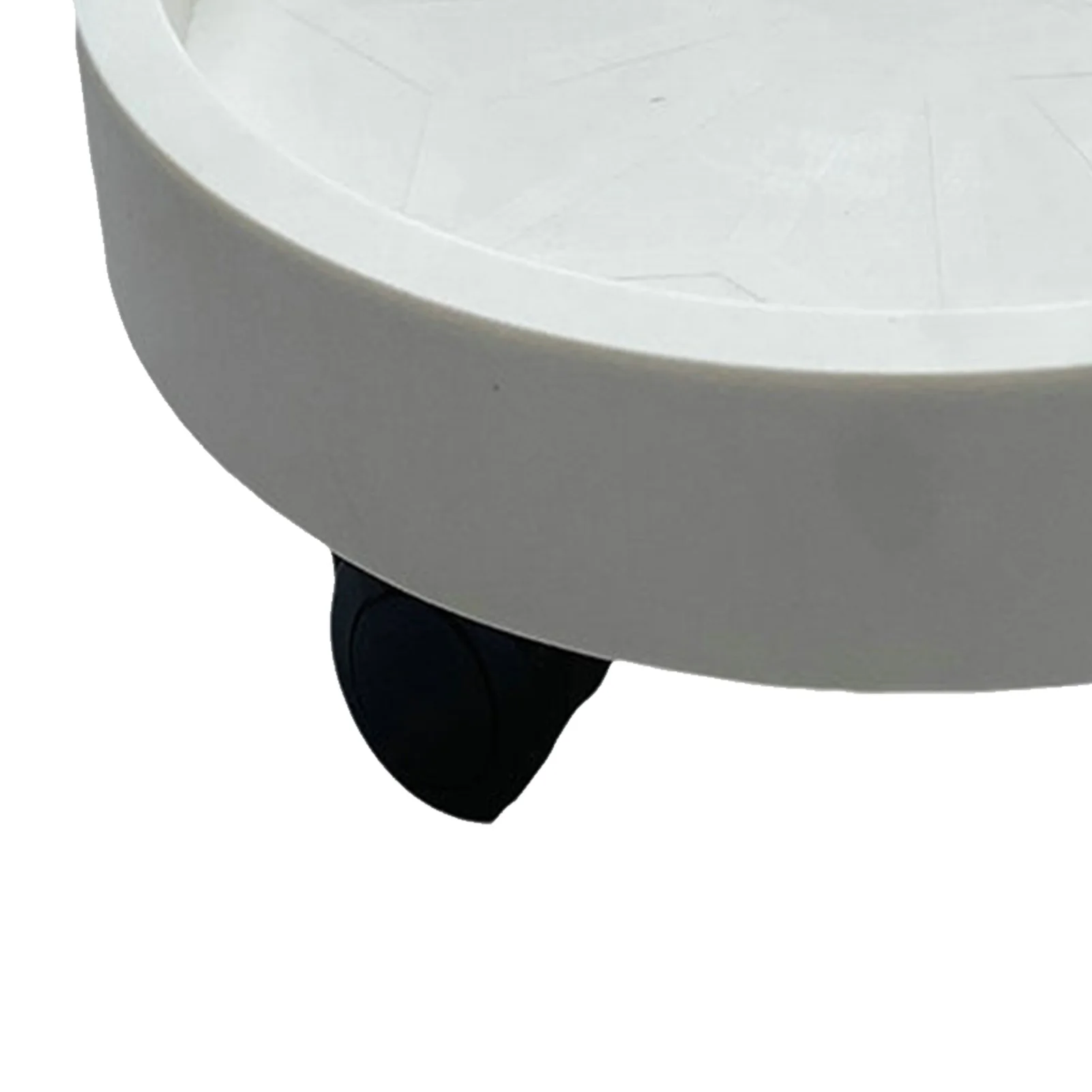 White Flower Pot Tray with Wheels Removable Rolling Plant Stand Roller Base 22/30/40cm