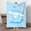 Custom Name Personalized Blanket Sanrio Kids Blanket Soft Fluffy Cinnamoroll Cartoon Warm Throw Quilt Blanket for Sofa Bedroom 6