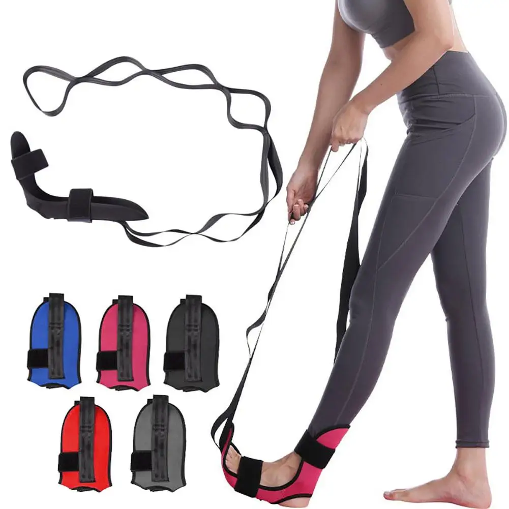 Fitness Yoga Ligament Stretch Belt Breathable Rehabilitation Training Strap Foot Leg Stretch Strap figure 8 puller fitness rally band yoga stretch stretch belt open shoulder beauty back stretch artifact