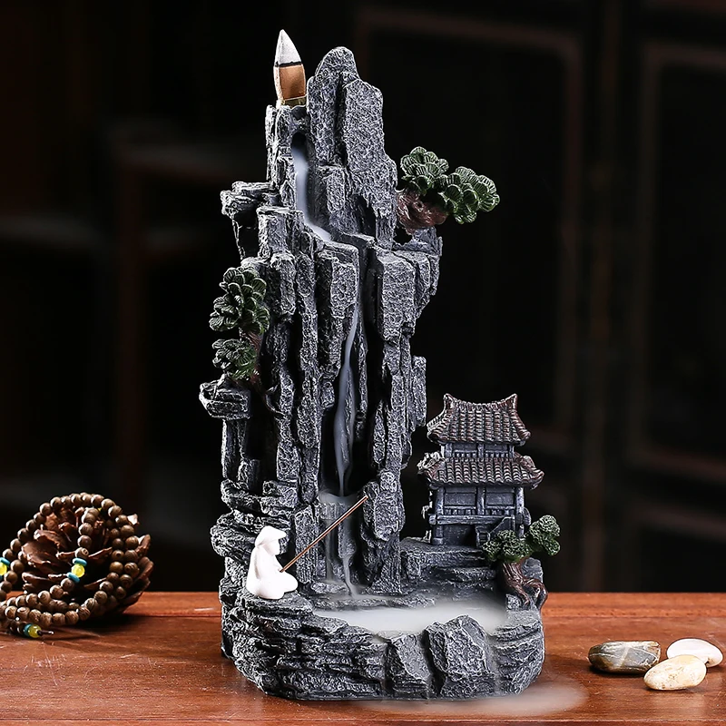 Backflow Incense Burner Home Humidifier Waterfall Temple Home Decor Antique Decoration Zen Diffuser Brule Parfum Home Decor