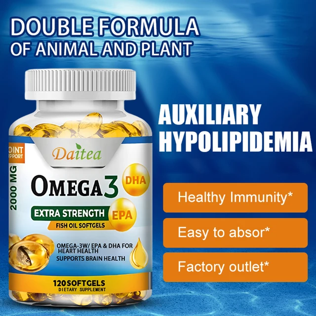 907-304418.jpg Omega-3 Fish Oil Rich in DHA and EPA for Joint, Brain and Skin Health, Overall Health and Immune Support