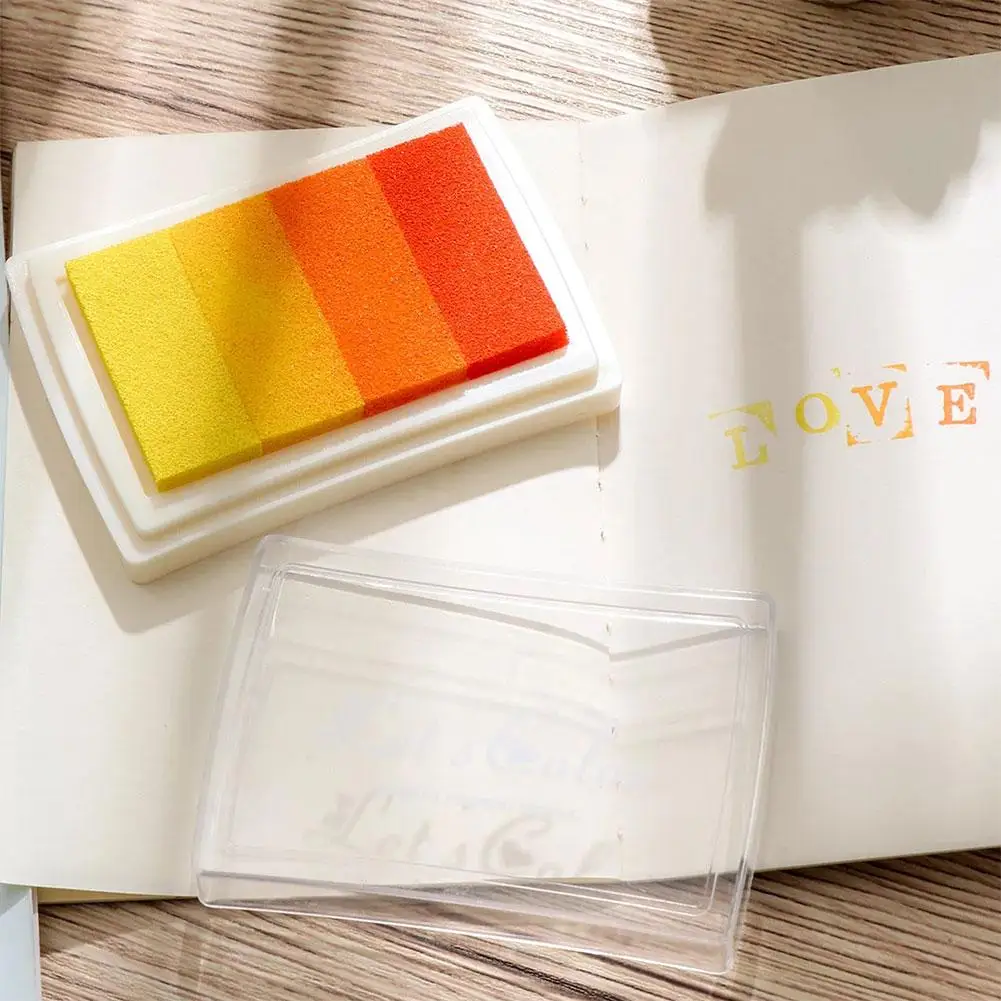 

4 Colors Inkpad Craft Oil Based DIY Ink Pads For Rubber Stamps Fabric Scrapbook Wedding Decor Fingerprint Kids Art Supply Q7X0