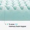 4 Inch Gel Memory Foam Mattress Topper 5 Zone Cooling Technology Pressure Relief Conforming Foam Short Queen Undisturbed Sleep 6